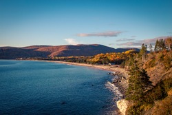 Calm cove in autumn in Cape Breton 