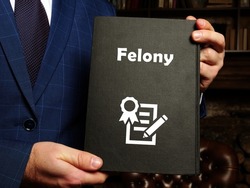 Juridical concept about Felony with phrase on the page.