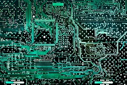 Toned Abstract motherboard computer circuit background. system board component pattern.