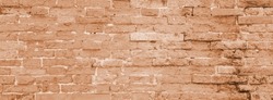 Stone wall, natural stone wall, stones, background and texture, banner in brown and rust