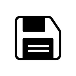 diskette icon, save, file save, with trendy style.