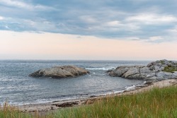 Beautiful coastal landscape in the Côte-nord region of Quebec, Canada