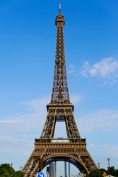 Effiel tower in Paris with blue sky