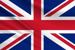 Flag of United Kingdom. Fabric texture of the flag of United Kingdom.