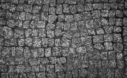 macro shot of the street bricks