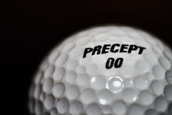 golf  ball on the black background