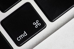 Closeup shot of key on computer keyboard        