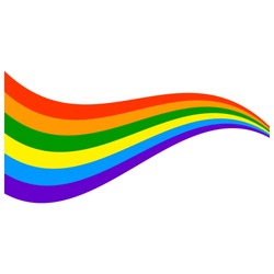 Rainbow Wave - A vector cartoon illustration of a colorful rainbow wave.