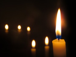 Candles with dark and bokeh background