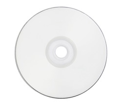 blank disk is on white