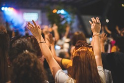 Christian congregation worship God together