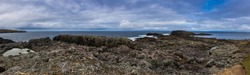 Ultra wide panorama on the island of Inishbofin