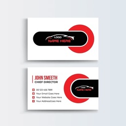 Car Rental Business cards and Modern Creative and Clean template. Car Rental Business Card layout design, Company Business Card Design, Visiting Card, Personal Card Design