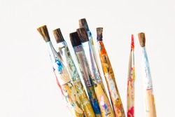 Brushes and art supplies