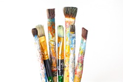 Hand hold Brushes and art supplies