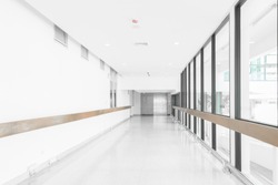Empty hallway in the hospital