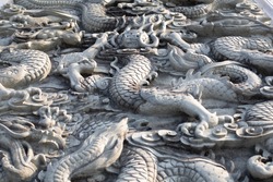 Marble carved into a beautiful dragon.