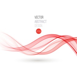 Beautiful red fractal. Waved Background. Vector Illustration