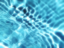 Closeup​ blur​ abstract​ of​ surface​ blue​ water. Abstract​ of​ surface​ blue​ water​ reflected​ with​ sunlight​ for​ background.Top​ view​ of blue​ water.​Water​ splashed​ use​ for​ graphic​ design.