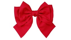 Bow hair with tails in beautiful red color made out of cotton fabric, so elegant and fashionable. This hair bow is a hair clip accessory for girls and women.