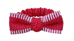 Bow hair with scrunchies made out of cotton fabric in magenta color, so elegant and fashionable. This hair bow is a hair clip accessory for girls and women.
