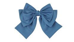Bow hair with tails in blue color made out of cotton fabric, so elegant and fashionable. This hair bow is a hair clip accessory for girls and women.