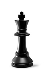 royal Chess King black image isolated on white background