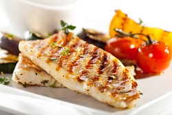 Grilled Fish Fillet with BBQ Vegetables