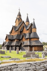 Heddal Stave Church, Norway build around 1200.