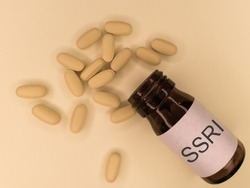 SSRI (Selective serotonin reuptake inhibitors) class of drugs medication used as antidepressants for major depresive disorder, anxiety disorders and other psychological conditions like panic attack