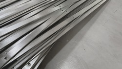stack of stainless steel flat bar of  background