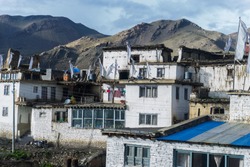 The houses in Jharkot Mustang Nepal.
