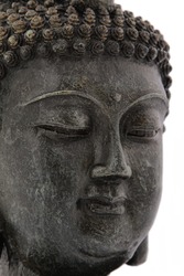 Buddha head on a white background