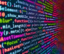 Developing programming binary code. Developer working on websites codes in office. Developer working on program codes