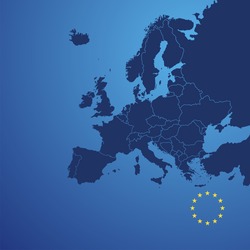 Europe map cover vector