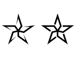 star tribal pentagram tatto design