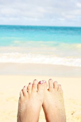 Sandy Toes on Beach 