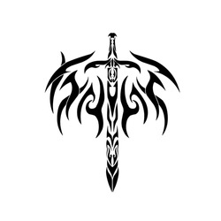 Illustration vector graphic of sword design tribal tattoo
