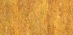 Polished rusty yellow scrapbook texture, shiny steel with reflection and marbled spill shape. Gradient with scratches. Panoramic banner messy foil surface texture 3D muddy historic ink iron spatter 