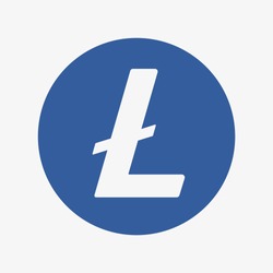 Litecoin symbol. Vector illustration. LTC logo. Cryptocurrency. 