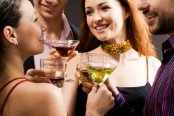 Adults enjoy alcoholic beverages
