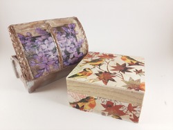 Decoupage techniques on jewelry boxes