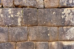 Organized stonewall background. Machu picchu. Inca's wall. Horizontal