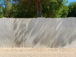 a park beach fencing white mesh slat chainlink fence steel industrial yard security privacy lot