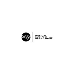 Acoustic Guitar. Guitar logo on white background . Music, band, mentoring Logo