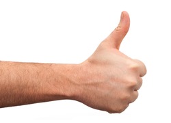 thumbs up isolated on white background