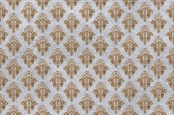 Damask Seamless pattern with Golden Texture Wall Mural