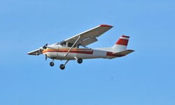 the most popular light aircraft ever built with overhead wing and single propellar