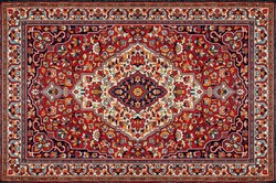 Part of Old Red Persian Carpet Texture, abstract ornament