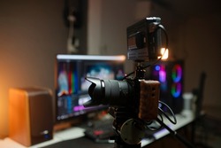 Camera equipment filmmaking gear for blogger content creator 